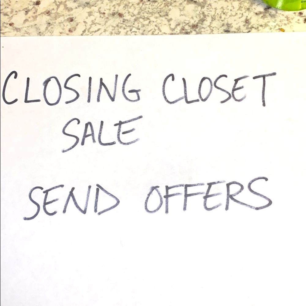 Closing closet sale